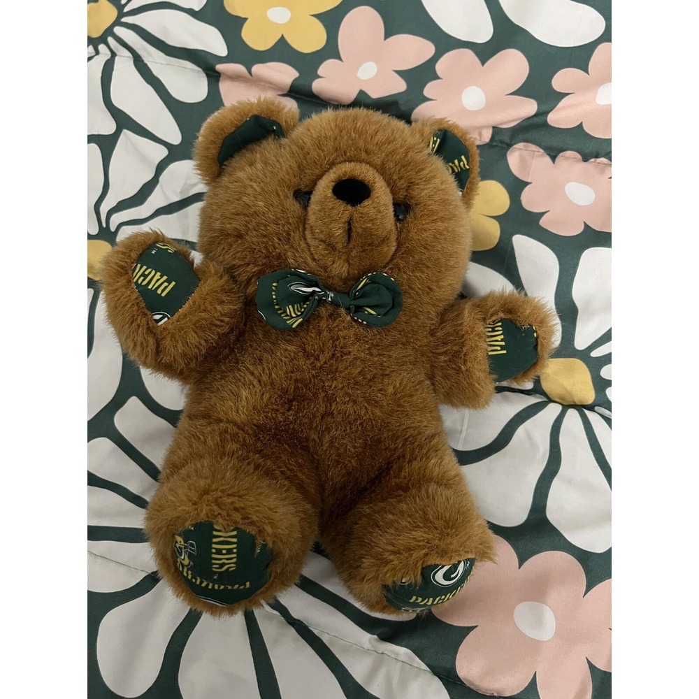 Vintage Green Bay Packers Pillow Pals Plush Teddy Bear